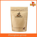 Eco-friendly Block Bottom Gusset Laterais / Stand Up Kraft Paper Coffee Bags